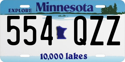 MN license plate 554QZZ