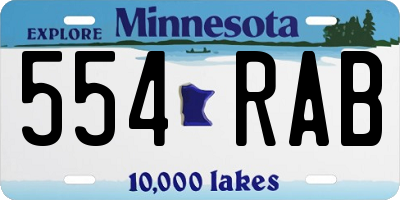 MN license plate 554RAB