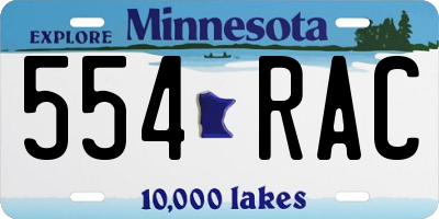 MN license plate 554RAC