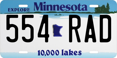 MN license plate 554RAD