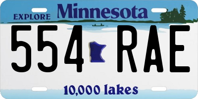 MN license plate 554RAE