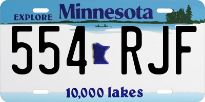 MN license plate 554RJF