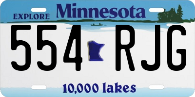 MN license plate 554RJG