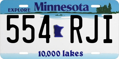 MN license plate 554RJI