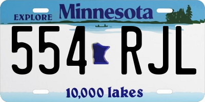 MN license plate 554RJL