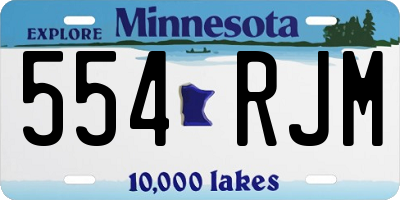 MN license plate 554RJM
