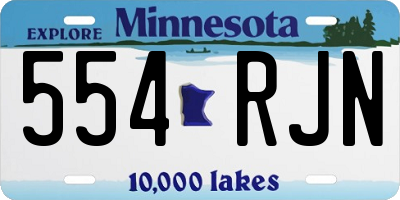 MN license plate 554RJN
