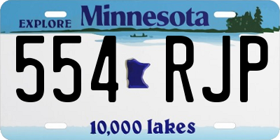 MN license plate 554RJP