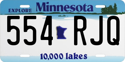 MN license plate 554RJQ