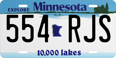 MN license plate 554RJS