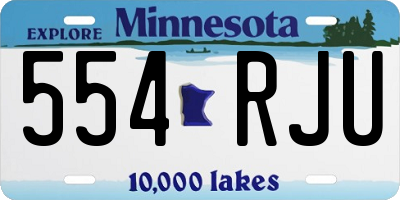 MN license plate 554RJU