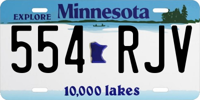 MN license plate 554RJV