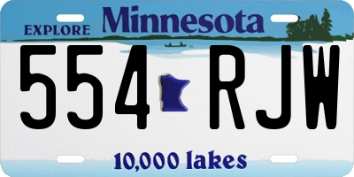 MN license plate 554RJW