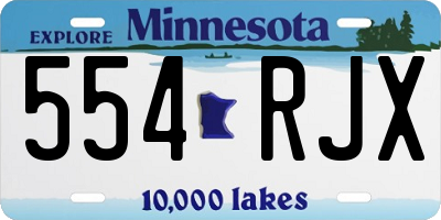 MN license plate 554RJX