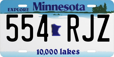MN license plate 554RJZ