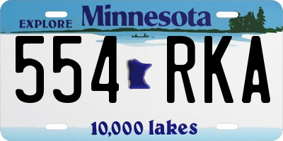 MN license plate 554RKA