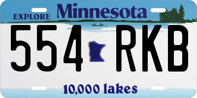 MN license plate 554RKB