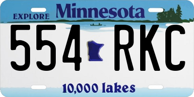 MN license plate 554RKC