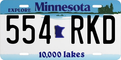 MN license plate 554RKD