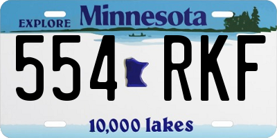MN license plate 554RKF