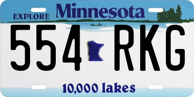 MN license plate 554RKG