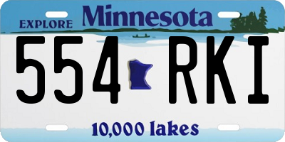 MN license plate 554RKI