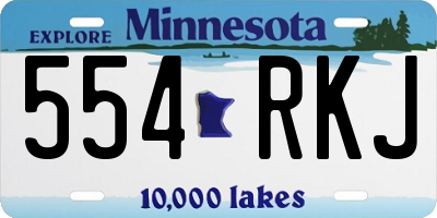 MN license plate 554RKJ