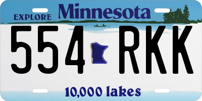 MN license plate 554RKK