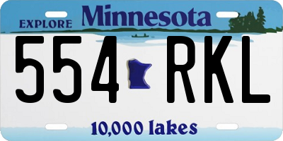 MN license plate 554RKL