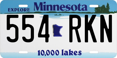 MN license plate 554RKN