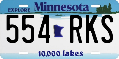 MN license plate 554RKS