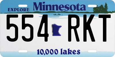 MN license plate 554RKT