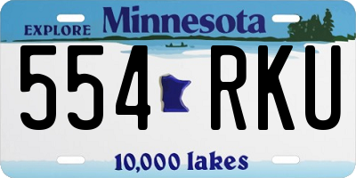 MN license plate 554RKU