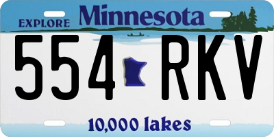 MN license plate 554RKV
