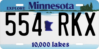 MN license plate 554RKX