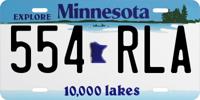 MN license plate 554RLA