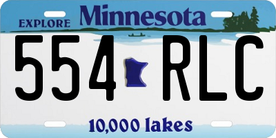 MN license plate 554RLC