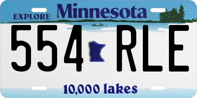 MN license plate 554RLE