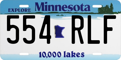 MN license plate 554RLF
