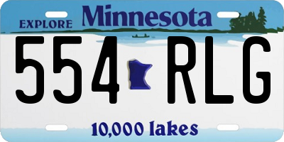 MN license plate 554RLG