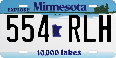 MN license plate 554RLH