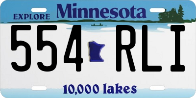 MN license plate 554RLI