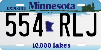 MN license plate 554RLJ