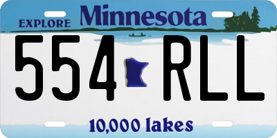 MN license plate 554RLL