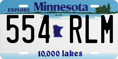 MN license plate 554RLM