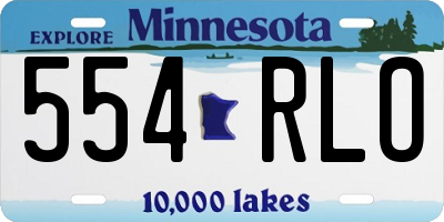 MN license plate 554RLO