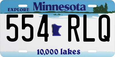 MN license plate 554RLQ