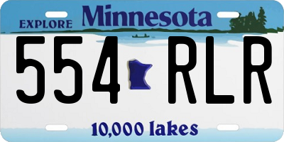 MN license plate 554RLR