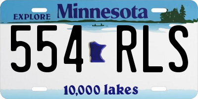 MN license plate 554RLS