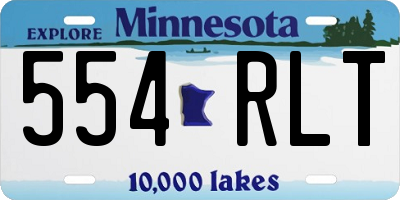MN license plate 554RLT